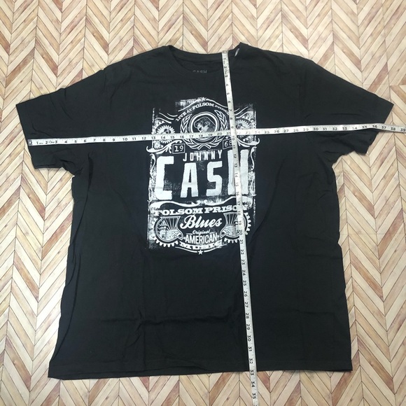 Johnny Cash Live At Folsom Prison Blues Graphic Tee Men's 3XL Short Sleeve Black - Picture 6 of 7